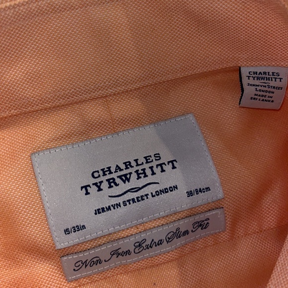 Charles Tyrwhitt Shirt - Orange, Buttons, Great Condition! - Picture 2 of 4